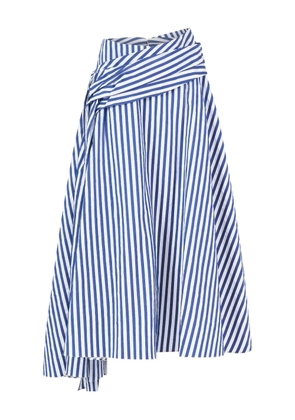 Rosie Assoulin Draped For The Dramatic striped midi skirt - White