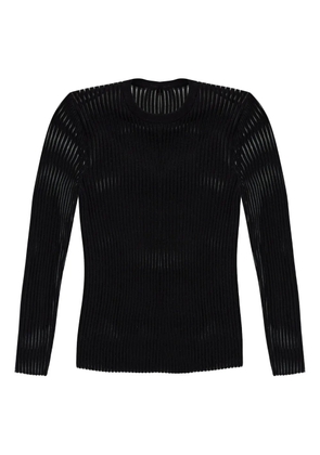 Helmut Lang ribbed long-sleeve top - Black