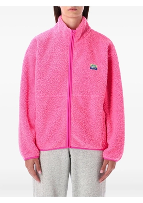 American Vintage Hoktown teddy zip-up jacket - Pink