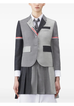 Thom Browne Fun-Mix 2ply fresco panelled blazer - Grey