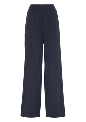 Brunello Cucinelli wide-leg cashmere track pants - Blue