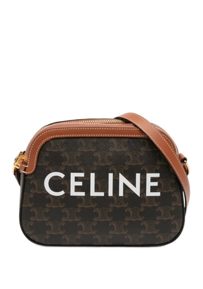 Celine Pre-Owned 2020 Small Triomphe Coated Canvas Logo Camera Bag crossbody bag - Brown