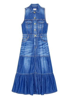 GANNI sleeveless denim dress - Blue