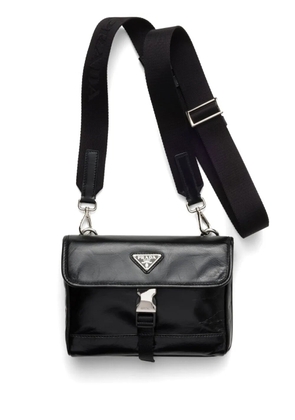 Prada triangle-logo smartphone case - Black