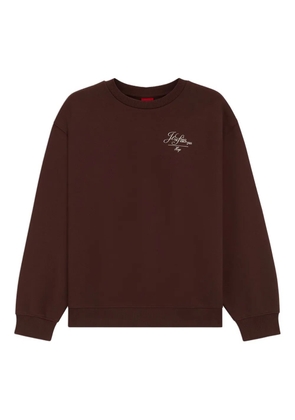 HUGO graphic-print sweatshirt - Brown