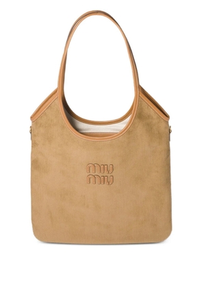 Miu Miu regular Ivy corduroy tote bag - Neutrals