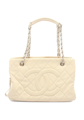 CHANEL Pre-Owned 2010-2011 Coco-mark matelassé tote bag - Neutrals