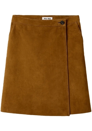 Miu Miu suede skirt - Brown
