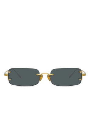 Linda Farrow Taylor rimless rectangle-frame sunglasses - Black