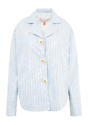 Mira Mikati sequinned striped shirt - Blue