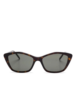 Saint Laurent Eyewear geometric-frame sunglasses - Brown