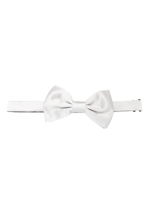 Lady Anne satin silk bow tie - Grey