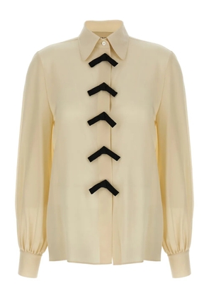 Valentino Garavani bow-detail button-fastening shirt - Neutrals