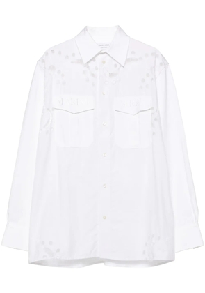 Marine Serre logo-embroidered shirt - White