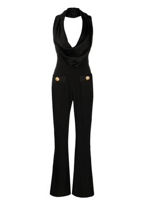 Balmain off-shoulder sleeveless jumpsuit - Black