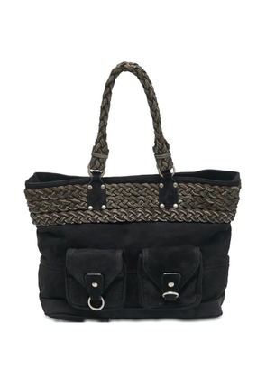 Loewe Pre-Owned braided suede tote bag - Black