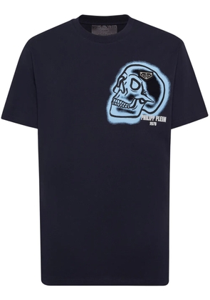 Philipp Plein Skull-print round-neck T-shirt - Blue