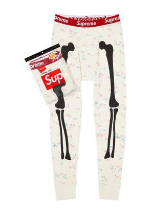 Supreme x Hanes® bones-print thermal pants - Neutrals