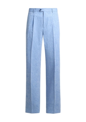 ETRO floral-jacquard trousers - Blue