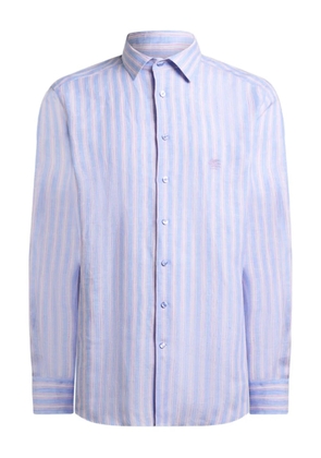ETRO striped linen shirt - Blue