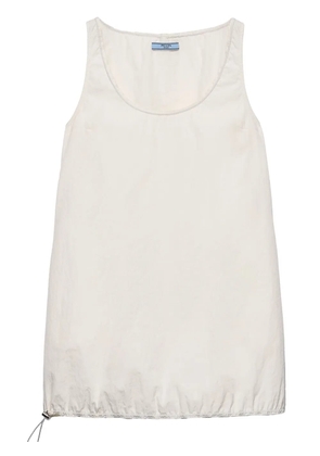 Prada pongé sleeveless mini dress - Neutrals