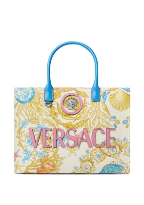 Versace Underwater Barocco-pattern tote bag - White