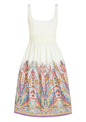 ETRO printed midi dress - White
