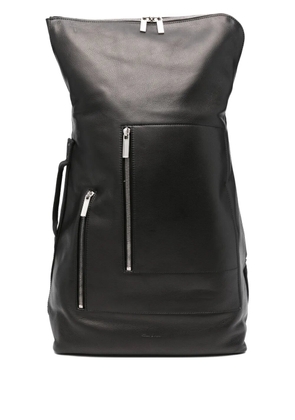 Rick Owens Cargo zip-fastening leather backpack - Black