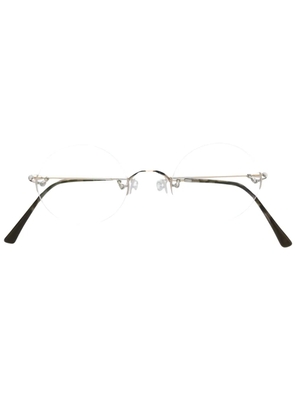 Lunor Classic rimless round-frame glasses - Metallic