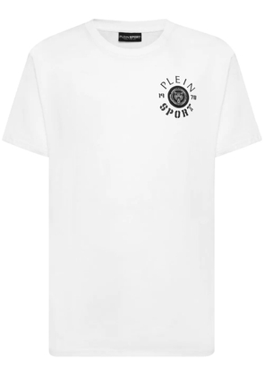 Plein Sport logo-appliqué cotton T-shirt - White