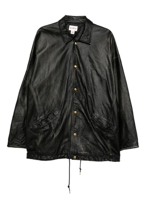 KAMIYA distressed leather jacket - Black
