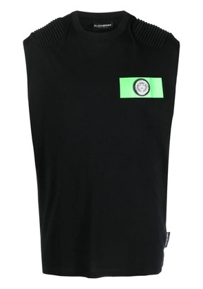 Plein Sport logo-patch tank top - Black