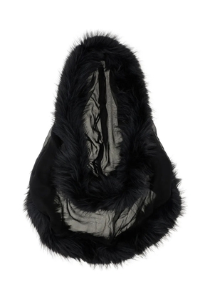 DSQUARED2 silk chiffon hooded stole - Black