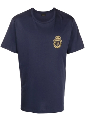 Billionaire crest-motif short-sleeved T-shirt - Blue