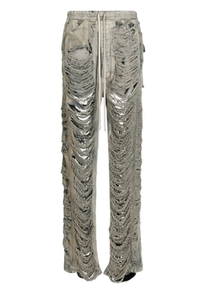 Rick Owens DRKSHDW distressed-effect wide-leg trousers - Neutrals