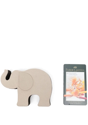 Graf von Faber-Castell elephant leather pen holder - Neutrals