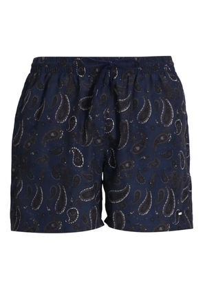 BOSS paisley-print drawstring swim shorts - Blue