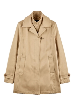 Fay toggle-detail trench coat - Brown