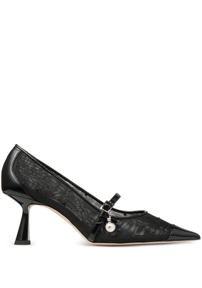 Jimmy Choo 65mm Aren mesh pumps - Black