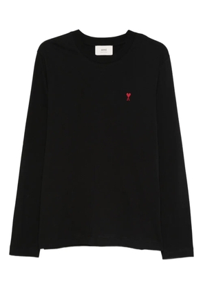AMI Paris long-sleeve logo T-shirt - Black