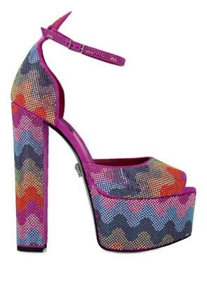 Philipp Plein 120mm crystal-embellished leather pumps - Pink