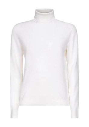 Blanca Vita turtleneck ribbed-cuff sweater - White