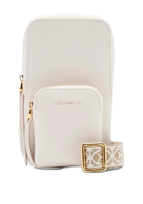 Coccinelle mini Pixie leather phone case - White
