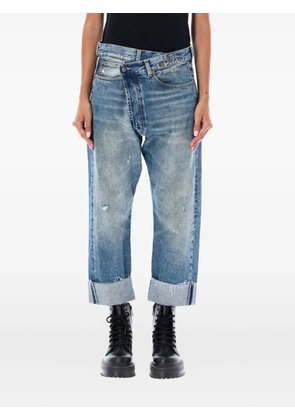 R13 crossover cuffed jeans - Blue