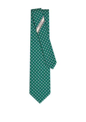 Ferragamo patterned silk tie - Green