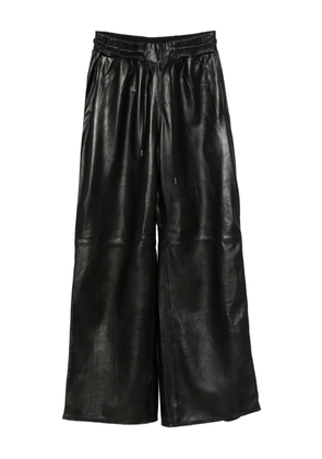 R13 leather side-zip trousers - Black