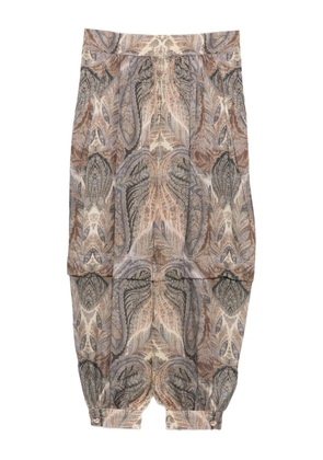 ZIMMERMANN paisley-print pleated trousers - Neutrals