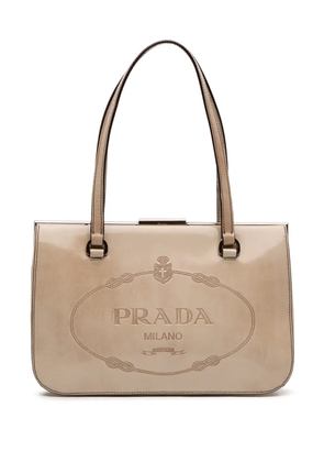 Prada Pre-Owned 2000-2025 Spazzolato Logo Frame shoulder bag - Brown
