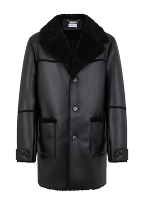Philipp Plein faux-shearling collar jacket - Black