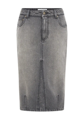 Marine Serre knee-kength midi skirt - Grey